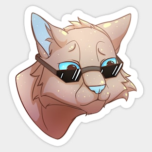 Cat with glasses Sticker